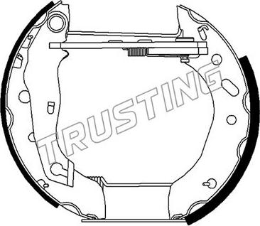 Trusting 6483 - Комплект тормозных колодок, барабанные autospares.lv