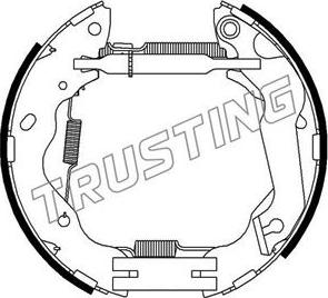 Trusting 6421 - Комплект тормозных колодок, барабанные autospares.lv