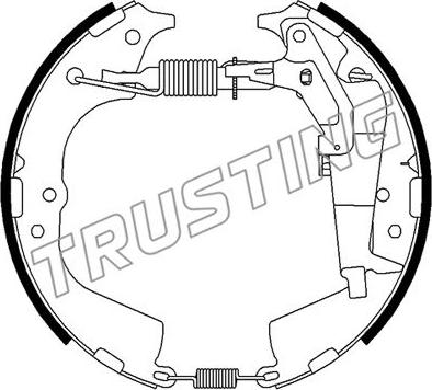 Trusting 651.0 - Комплект тормозных колодок, барабанные autospares.lv