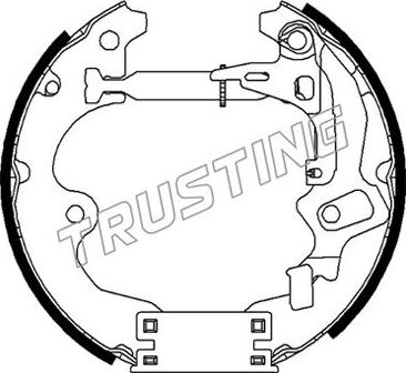 Trusting 6503 - Комплект тормозных колодок, барабанные autospares.lv