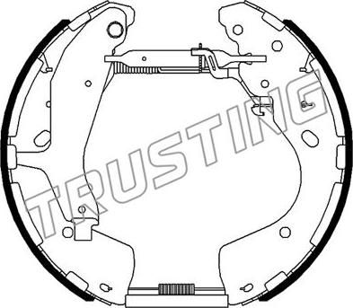 Trusting 652.0 - Комплект тормозных колодок, барабанные autospares.lv