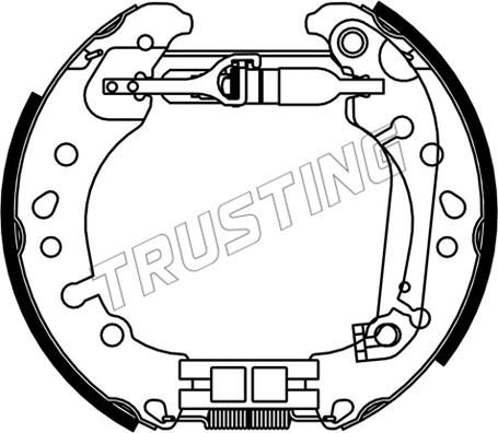 Trusting 653.0 - Комплект тормозных колодок, барабанные autospares.lv
