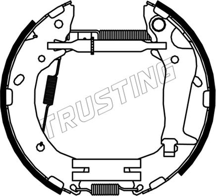 Trusting 6532 - Комплект тормозных колодок, барабанные autospares.lv