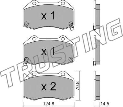 Trusting 667.3 - Тормозные колодки, дисковые, комплект autospares.lv