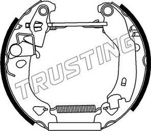 Trusting 6099 - Комплект тормозных колодок, барабанные autospares.lv