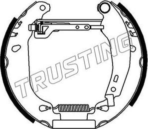Trusting 6092 - Комплект тормозных колодок, барабанные autospares.lv
