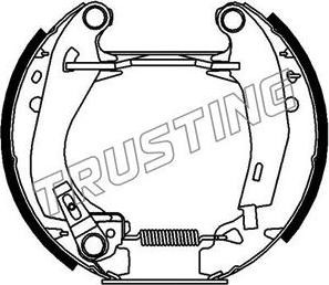 Trusting 6044 - Комплект тормозных колодок, барабанные autospares.lv