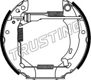 Trusting 6045 - Комплект тормозных колодок, барабанные autospares.lv