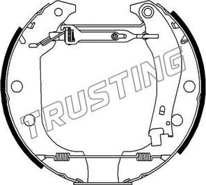 Trusting 6043 - Комплект тормозных колодок, барабанные autospares.lv