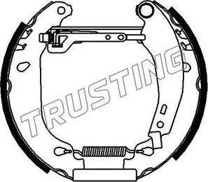 Trusting 6054 - Комплект тормозных колодок, барабанные autospares.lv