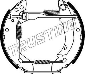 Trusting 6055 - Комплект тормозных колодок, барабанные autospares.lv