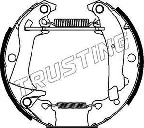 Trusting 6052 - Комплект тормозных колодок, барабанные autospares.lv