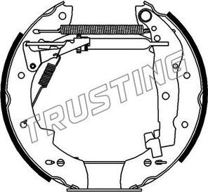 Trusting 6019 - Комплект тормозных колодок, барабанные autospares.lv