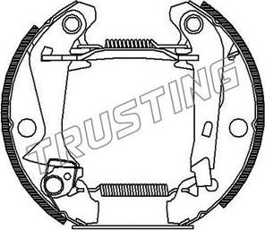 Trusting 6015 - Комплект тормозных колодок, барабанные autospares.lv