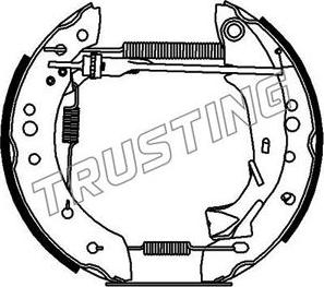 Trusting 6198 - Комплект тормозных колодок, барабанные autospares.lv