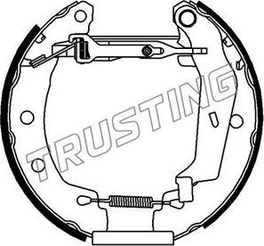 Trusting 6149 - Комплект тормозных колодок, барабанные autospares.lv