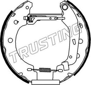 Trusting 6156 - Комплект тормозных колодок, барабанные autospares.lv