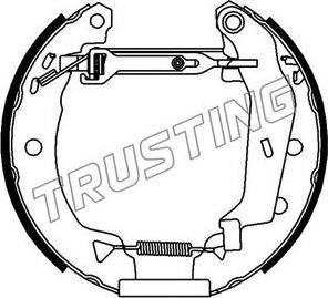 Trusting 615.0 - Комплект тормозных колодок, барабанные autospares.lv