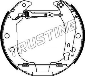 Trusting 6152 - Комплект тормозных колодок, барабанные autospares.lv