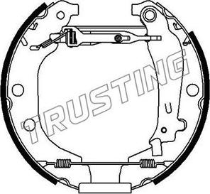 Trusting 6164 - Комплект тормозных колодок, барабанные autospares.lv