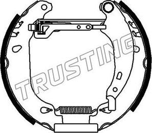Trusting 6165 - Комплект тормозных колодок, барабанные autospares.lv