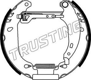 Trusting 616.0 - Комплект тормозных колодок, барабанные autospares.lv