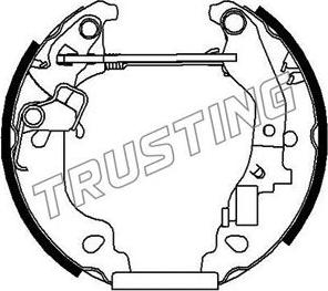 Trusting 6167 - Комплект тормозных колодок, барабанные autospares.lv