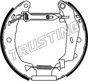 Trusting 6101 - Комплект тормозных колодок, барабанные autospares.lv