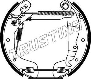 Trusting 6114 - Комплект тормозных колодок, барабанные autospares.lv