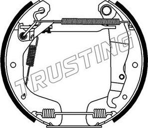 Trusting 6118 - Комплект тормозных колодок, барабанные autospares.lv