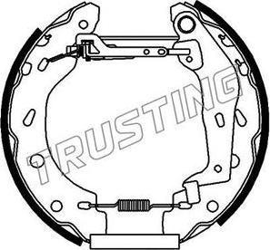 Trusting 6185 - Комплект тормозных колодок, барабанные autospares.lv