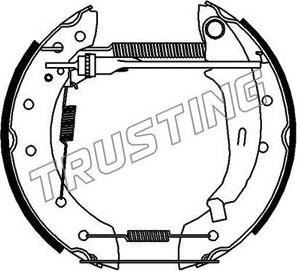 Trusting 6183 - Комплект тормозных колодок, барабанные autospares.lv