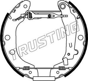 Trusting 6187 - Комплект тормозных колодок, барабанные autospares.lv