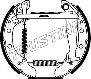 Trusting 6132 - Комплект тормозных колодок, барабанные autospares.lv