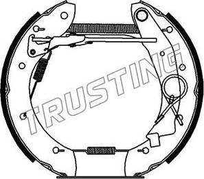 Trusting 6178 - Комплект тормозных колодок, барабанные autospares.lv