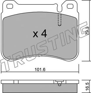 Trusting 684.0 - Тормозные колодки, дисковые, комплект autospares.lv