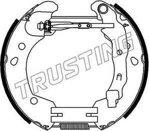 Trusting 6396 - Комплект тормозных колодок, барабанные autospares.lv