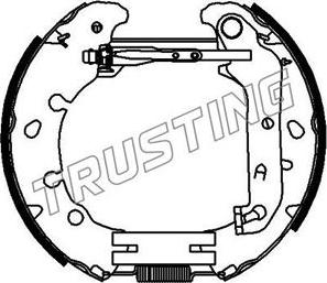 Trusting 6391 - Комплект тормозных колодок, барабанные autospares.lv