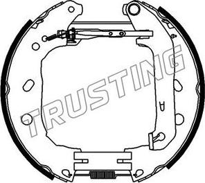 Trusting 6393 - Комплект тормозных колодок, барабанные autospares.lv