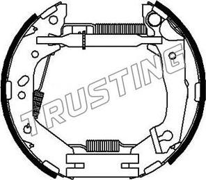 Trusting 6345 - Комплект тормозных колодок, барабанные autospares.lv