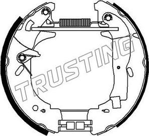 Trusting 634.0 - Комплект тормозных колодок, барабанные autospares.lv