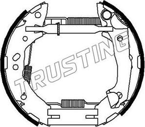 Trusting 6343 - Комплект тормозных колодок, барабанные autospares.lv