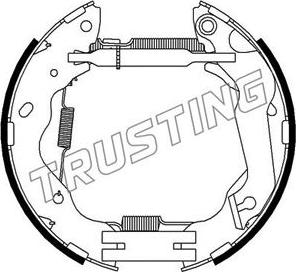 Trusting 6347 - Комплект тормозных колодок, барабанные autospares.lv