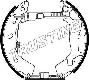 Trusting 6352 - Комплект тормозных колодок, барабанные autospares.lv