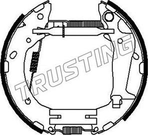 Trusting 636.0 - Комплект тормозных колодок, барабанные autospares.lv