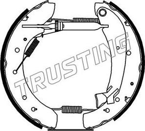 Trusting 6368 - Комплект тормозных колодок, барабанные autospares.lv