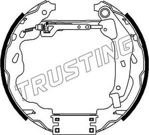 Trusting 6309 - Комплект тормозных колодок, барабанные autospares.lv