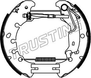 Trusting 638.0 - Комплект тормозных колодок, барабанные autospares.lv