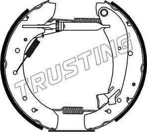 Trusting 6335 - Комплект тормозных колодок, барабанные autospares.lv