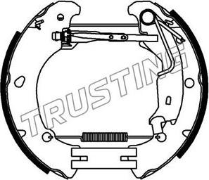 Trusting 6378 - Комплект тормозных колодок, барабанные autospares.lv